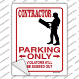 Contractor Only Novelty Rectangle Sticker Decal