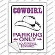 Cowgirl Only Novelty Rectangle Sticker Decal