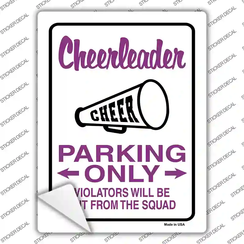 Cheerleader Only Novelty Rectangle Sticker Decal