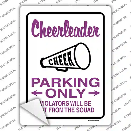 Cheerleader Only Novelty Rectangle Sticker Decal