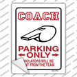 Coach Only Novelty Rectangle Sticker Decal