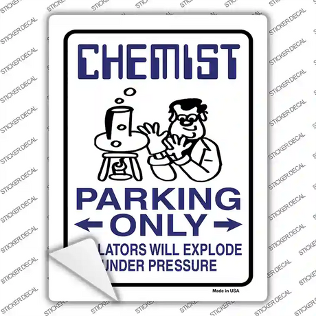 Chemist Only Novelty Rectangle Sticker Decal