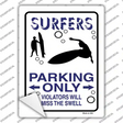 Surfers Only Novelty Rectangle Sticker Decal