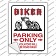 Biker Parking Only Novelty Rectangle Sticker Decal