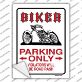 Biker Parking Only Novelty Rectangle Sticker Decal
