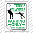 Tennis Player Only Novelty Rectangle Sticker Decal