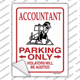 Accountant Parking Audited Novelty Rectangular Sticker Decal