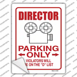 Director Parking D List Novelty Rectangular Sticker Decal