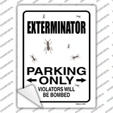 Exterminator Parking Bombed Novelty Rectangular Sticker Decal