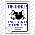 Drummer Parking Get Beat Novelty Rectangular Sticker Decal