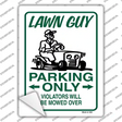 Lawn Guy Parking Mowed Over Novelty Rectangular Sticker Decal