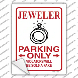 Jeweler Parking Sold A Fake Novelty Rectangular Sticker Decal