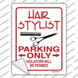 Hair Stylist Parking Permed Novelty Rectangular Sticker Decal