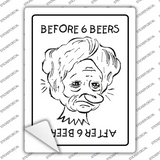Before And After Novelty Rectangle Sticker Decal