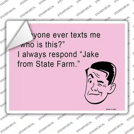 Jake from statefarm Novelty Rectangle Sticker Decal