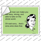 Wine does that Novelty Rectangle Sticker Decal