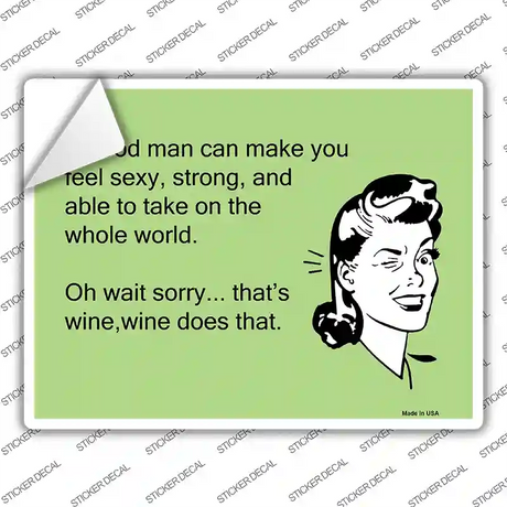 Wine does that Novelty Rectangle Sticker Decal
