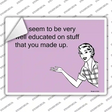 Well educated Novelty Rectangle Sticker Decal