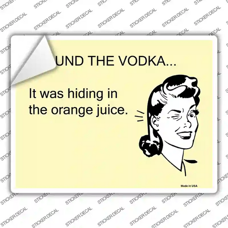 I found the vodka Novelty Rectangle Sticker Decal