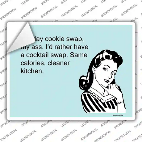 Holiday Cookie Swap Novelty Rectangle Sticker Decal