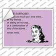 I Love Exercise Novelty Rectangle Sticker Decal