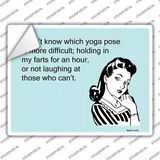 Which Yoga Pose More Difficult Novelty Rectangle Sticker Decal