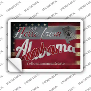 Hello From Alabama Novelty Postcard Sticker Decals