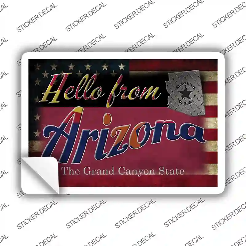 Hello From Arizona Novelty Postcard Sticker Decals