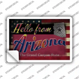 Hello From Arizona Novelty Postcard Sticker Decals