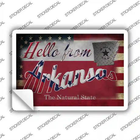 Hello From Arkansas Novelty Postcard Sticker Decals