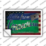 Hello From Connecticut Novelty Postcard Sticker Decals