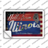 Hello From Illinois Novelty Postcard Sticker Decals