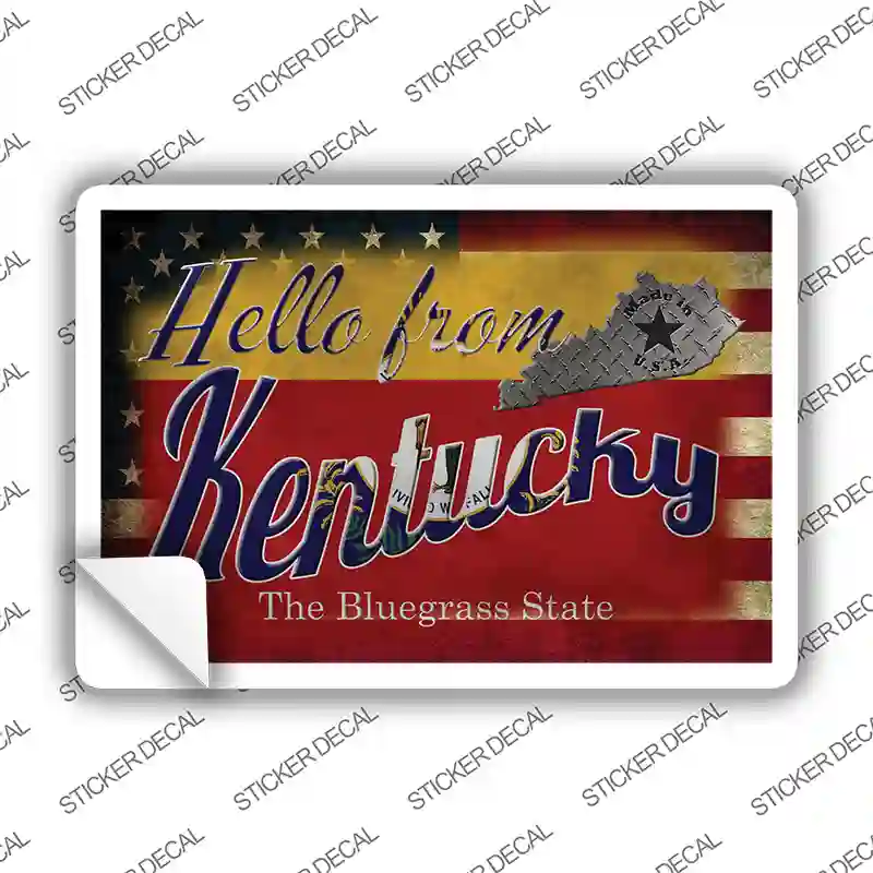 Hello From Kentucky Novelty Postcard Sticker Decals