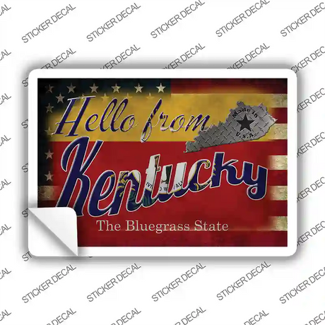 Hello From Kentucky Novelty Postcard Sticker Decals
