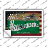 Hello From Massachusetts Novelty Postcard Sticker Decals