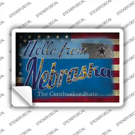 Hello From Nebraska Novelty Postcard Sticker Decals