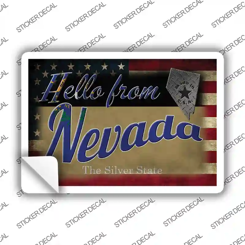 Hello From Nevada Novelty Postcard Sticker Decals