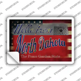 Hello From North Dakota Novelty Postcard Sticker Decals