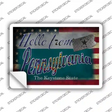 Hello From Pennsylvania Novelty Postcard Sticker Decals