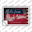 Hello From Rhode Island Novelty Postcard Sticker Decals