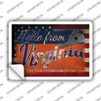 Hello From Virginia Novelty Postcard Sticker Decals