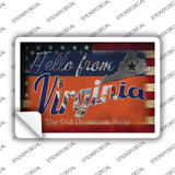 Hello From Virginia Novelty Postcard Sticker Decals