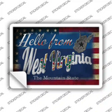 Hello From West Virginia Novelty Postcard Sticker Decals