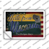Hello From Wisconsin Novelty Postcard Sticker Decals