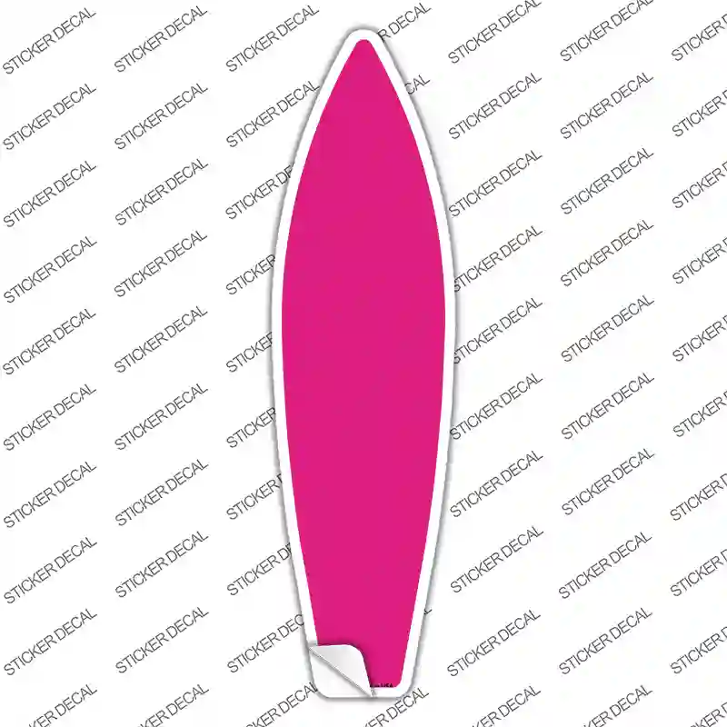 Pink Solid Novelty Surfboard Sticker Decal