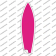 Pink Solid Novelty Surfboard Sticker Decal