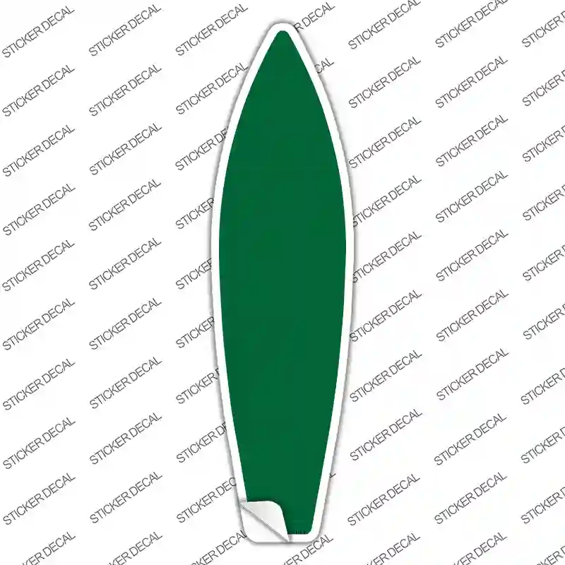 Green Solid Novelty Surfboard Sticker Decal