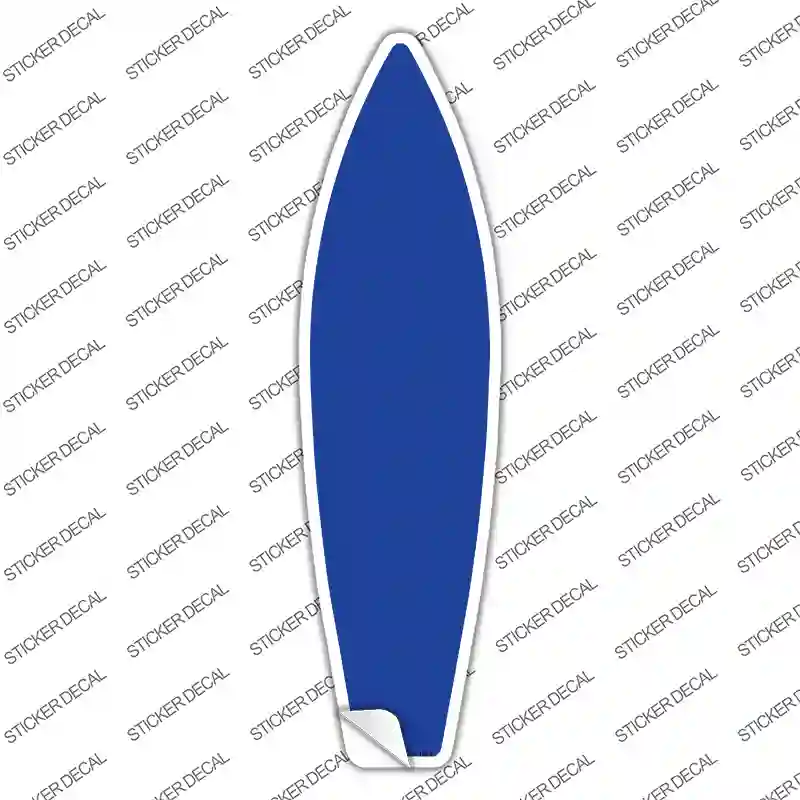Blue Solid Novelty Surfboard Sticker Decal