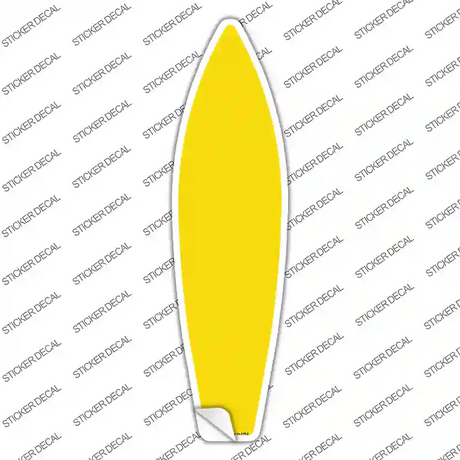 Yellow Solid Novelty Surfboard Sticker Decal