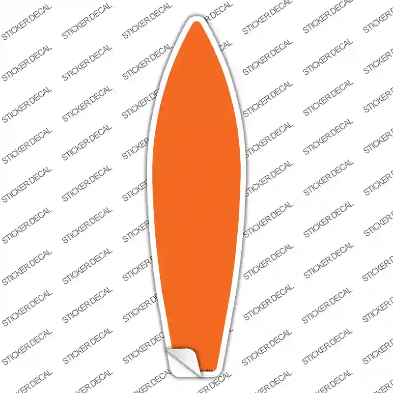 Orange Solid Novelty Surfboard Sticker Decal